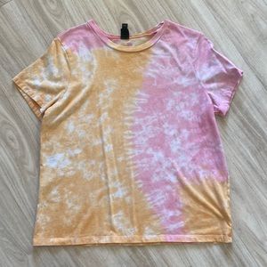 Orange and Pink Tie Dye Tee
